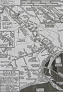 Map of Dover's Corporation Tramways