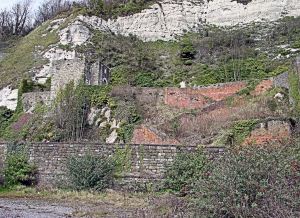 Mote Bulwark at the base of the Castle, seaward side