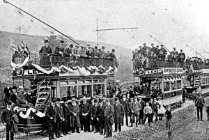 Opening of the Tramline extension to River 2 October 1905. Dover Museum