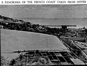 Coast of France from Old Park published in the Times 09.05.1932 by Ilford Films using the new filter and Selochrome film