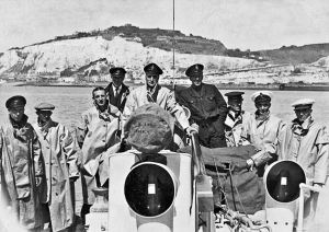 Coxswain Johnny Walker and crew aboard Southern Africa. RNLI-Dover