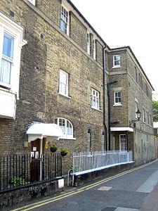The long wing on Dieu Stone Lane built in 1909 for orphans from London cared for by the Sisters of St Vincent. LS 