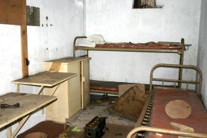 Royal Observer Corps 1960s remains of the inside of a Nuclear Blast observer post - Dover ROC post at Swingate. Nick Catford