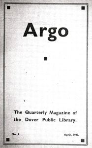 Argo - the Library magazine published quarterly from April 1937 to Summer 1939