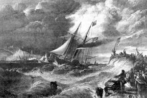 Prince Albert arriving at Dover in the Ariel on 6 February 1840 for his marriage to Queen Victoria four days later. Dover Museum