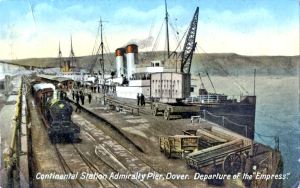 Admiralty Pier with the Empress alongside c1900. Dover Museum