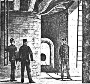 Admiralty Pier Turret circular passage. c1873. Dover Museum