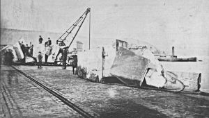Admiralty Pier extension construction. Dover Museum