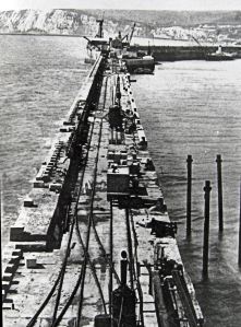 Admiralty Pier extension construction. Dover Museum