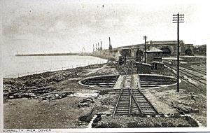 Admiralty Pier railway turn table prior to demolition in March 1935. Dover Library