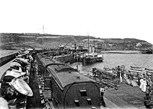 Admiralty Pier railway line and the 26068 circa1907. Nick Catford c1907