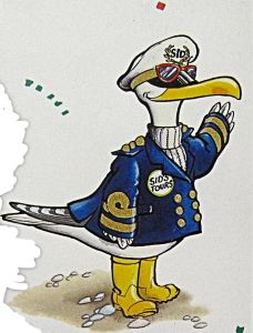 Sid Seagull the compere in the White Cliffs Experience Time and Tide Theatre. Dover District Council