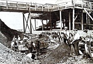 Miners - Pit-head workers c1924. Tom Robinson
