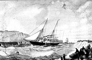 The Ondine (I) / Undine -- arriving at Dover harbour. Dover Museum