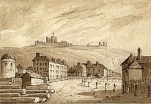 The Round House on left and the newly built Liverpool Street on the right 1840. Dover Museum