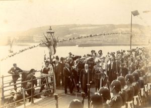 French President Loubet arriving at Prince of Wales Pier July 1903. Dover Museum