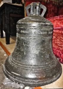 Kearsney Abbey Bell cast 1867-8 by Mears and Stainbank of Whitechapel. Dover Museum