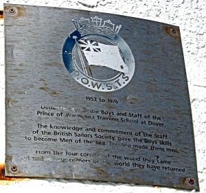 Prince of Wales Sea Training School Plaque on the lighthouse at the head of the Prince of Wales Pier. Alan Sencicle