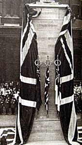 Armistice Day 11 November 1920, Cenotaph before unveiling London. Evelyn Larder Collection