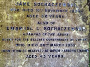 Emanuel Sochazewski on 26 March died from injuries received after falling between carriages at Harbour Station and was buried in Cowgate Cemetery - AS 2012