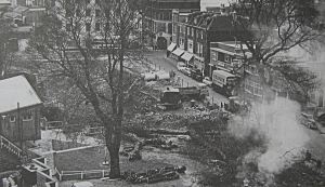 Demolition of the south side of Townwall Street 19623. Ray Warner