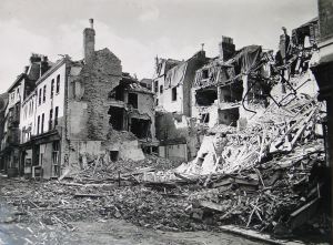 War damaged east end of Snargate Street during World War II - Kent Messenger.