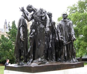 Calais Burghers by Auguste Rodin ( 1840–1917) London. LS 2010