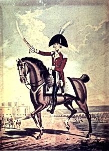 The Lord Warden of the Cinque Ports,William Pitt the Younger (1759-1806), whose niece, Lady Hester Stanhope, (1776-1839) acting as deputy, set up the Cinque Ports Fencibles or Volunteers. The 1805 painting shows, the Lord Warden in his full dress uniform. Dover Museum