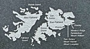 Falkland Islands Map - National Memorial Arboretum, Staffordshire