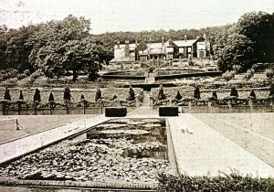 Kearsney Court showing the formal garden designed by Thomas Mawson. Dover Museum