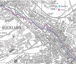 Dour Walk - Buckland, Barton & Charlton Map Service Publications c1990