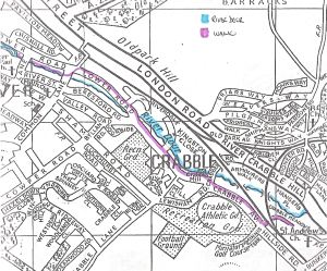 Dour Walk - Crabble Map Service Publications c1990