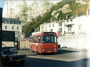 East Kent Bus Company 1971 AEC Swift 51-seater with Alexander body, 301 Athol Terrace - Maxton service. Dover Museum 