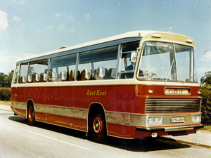 East Kent Bus Company 40-seater AEC Reliance 691 with Duple Bodywork on the Scotland Tour 1970. Dover Museum