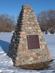 Cairn at Richmond, Ontario, Canada, marking the approximate location where the 4th Duke of Richmond died. Wikimedia-Commons