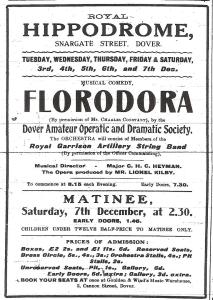 DODS Florodoro performed December 1912 at the Hippodrome Snargate Street. Dover Times 21 November 1912.