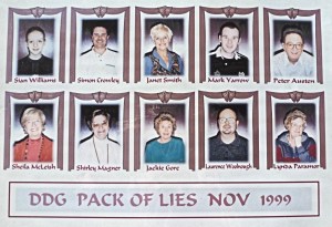 Dour Drama Group's production of Pack of Lies 1999. Peter Austen