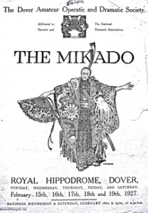 DODS production of The Mikado at the Hippodrome, Snargate Street 1927. George & Julie Ruck