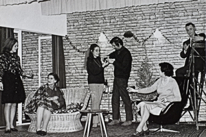 Dour Drama Group 1975 production of Peacocks Must Go. Peter Austen