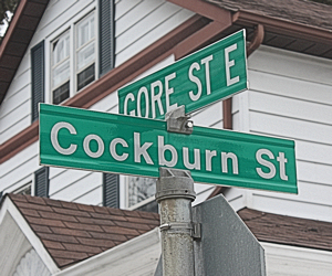 Street named after Francis Cockburn in modern Perth. Barrie Crampton