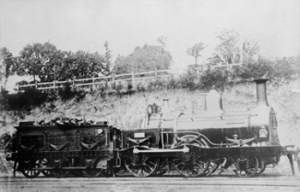 Tiger Class Swallow 2-4-0 engine designed by William Martley and built by Peto, Brassey & Betts 1861. Wikimedia Commons
