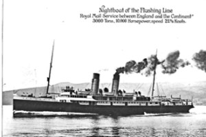 Night Boat of the Queenborough - Flushing service. Guildhall Museum Queenborough