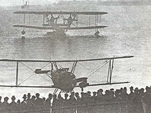 Seaplanes arriving in Dover Harbour 1914. Bob Hollingsbee collection
