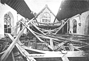 Wesley Hall, Folkestone Road bombed on Monday 24 September 1917. Dover Museum