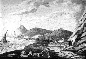 Shipbuilding at East Cliff 1792 . Dover Museum