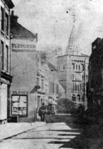Biggin Street pre 1895 showing narrowness before widening. Dover Library