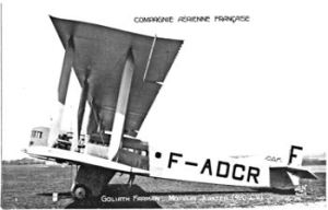 Compagnie Aérienne Française Farman F.60 Goliath airliner F-ADCR. Wikimedia Commons