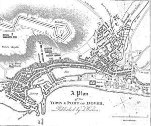 Map of Dover published in 1830. Z. Warren