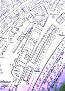 Map of Wellington Dock c1930 showing Slipway and Slip Quay. LS