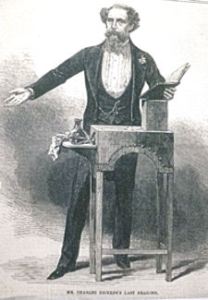 Charles Dickens at a Reading. Illustrated London News - Rochester Town Hall